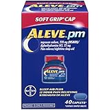 Aleve PM Soft Grip®  Cap Caplets, Naproxen Sodium 220 mg (NSAID)/diphenhydramine HCl 25 mg, Pain Reliever/Nighttime Sleep-Aid, Non-Habit Forming, 40 Count
