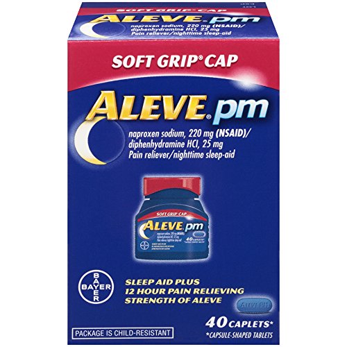 Aleve PM Soft Grip Arthritis Cap Caplets with Naproxen Sodium, 220mg (NSAID) Pain Reliever/Fever Reducer, 40 Count