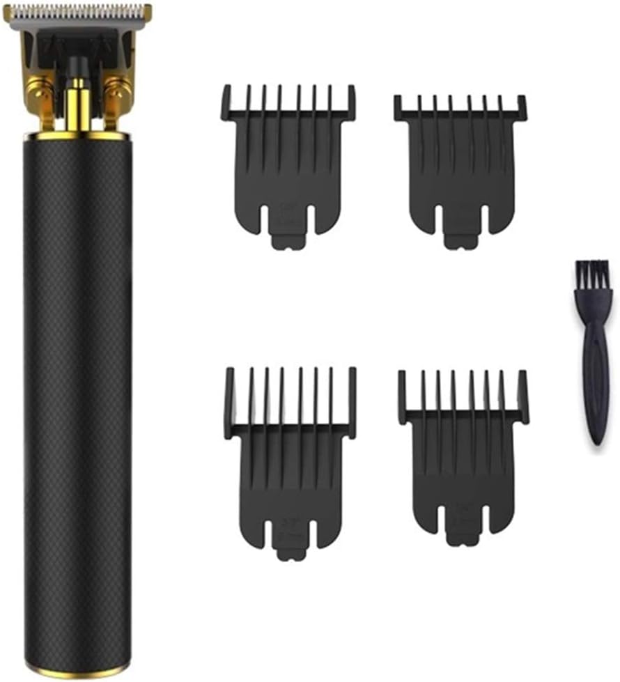LIDIWEE Electric T-Blade Trimmer Grooming Oil Head Hair Clippers USB Rechargeable Cordless Haircut Cutter Kit with Guide Combs, Black