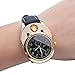 Ckeyin Men's Novelty Cigarette Lighter Watch with USB Electronic Rechargeable Windproof Flameless Cigarette Lighter-Black