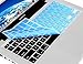XSKN Hebrew Language Blue Silicone Keyboard Skin Cover for 2015 and Earlier Released MacBook Air 13 MacBook Pro 13 15 17 Inch - US EU Common Version