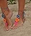 Crochet Barefoot Sandals, Foot Jewelry, Foot Jewelry Barefoot Sandals, Foot Jewelry Set, Foot Jewelry for Beach Wedding, Wedding Foot Jewelry 2 PACK (1 PAIR)