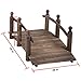 BestMassage Garden Wooden Bridge Outdoor Patio Pond Arch Walkway Path Structure Stained Finish Decorative 5