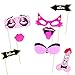 Coceca 82PCS Bachelorette Photo Booth Props Selfie DIY Props for Bachelorette Party Girls Night Out Game