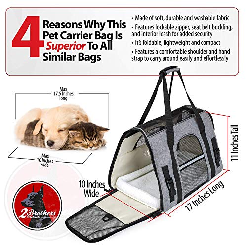 Pet Carrier Airline Approved Under Seat SoftSided Travel Carrier for