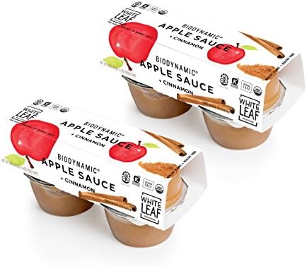 White Leaf Provisions' — 4oz. 8 Cups of Organic Biodynamic Apple + Cinnamon Sauce