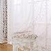 Edal Elegant Floral Tulle Voile Door Window Curtain Drape Panel Sheer Scarf Valances White