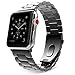 MoKo Compatible Band Replacement for Apple Watch, Stainless Steel Metal Replacement Band with Double Button Folding Clasp Fit iWatch 42mm 44mm Series 5/4/3/2/1 - Space Gray(Not Fit iWatch 38mm 40mm)