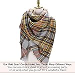 Blanket Scarf for Women, Winter Plaid Scarf Warm Soft Chunky Large Fashion Wrap Shawl Christmas Scarves Blanket Scarf for Women, Winter Plaid Scarf Warm Soft Chunky Large Fashion Wrap Shawl Christmas Scarves