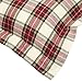 Amazon Brand – Pinzon Lightweight Cotton Flannel Sham - Standard, Cream/Red Plaid