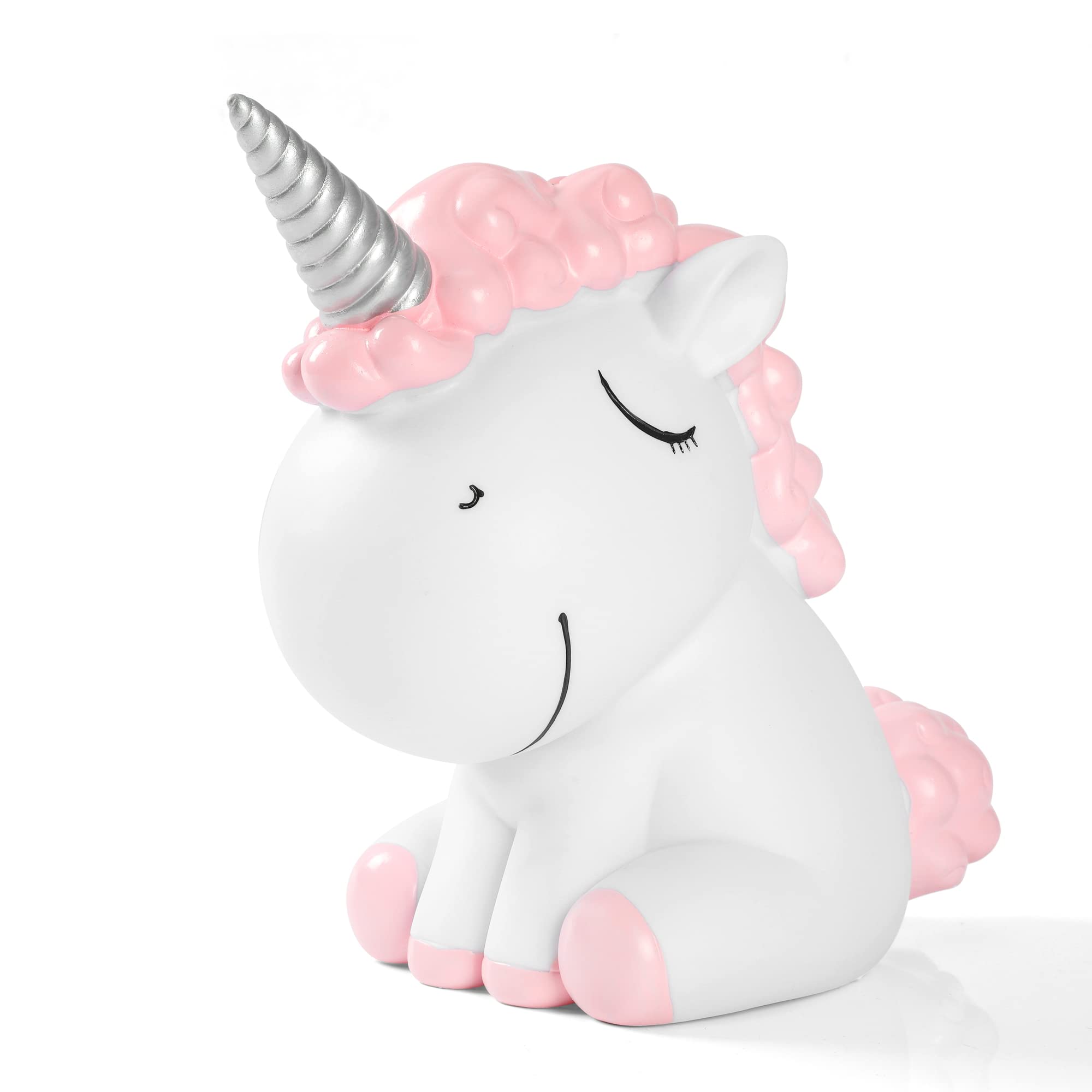 Photo 1 of LANKIN Unicorn Piggy Bank for Girls,Plastic Coin Bank,Unbreakable Money Bank with Mouth,Cute Pink Piggy Bank for Kids,First Money Box for Adults,Best Birthday Gifts Home Decoration