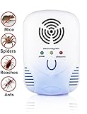 Pest Control, Insect Repellent, Dual Wave Bands Ultrasonic Pest Repellent for All Kind of Insects and Rodents, Ultrasonic Pest Control Equipment with Blue Night Light