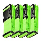 WeBravery Adjustable Luggage Strap Suitcase Belt Bag Straps Travel Accessories, Green, 4 Piece