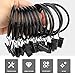Aeridok FANDAMEI Curtain Clip Rings 15 Pack Black Matte Metal Rustproof Decorative Drapery Window Curtain Ring 1.89 Inch Interior Diameter with Strong Clips