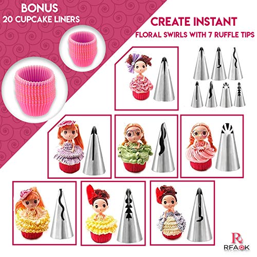 4 Decorating+Beginners+1+Spatula+Cake+Smoother+55+Nozzles+Baking