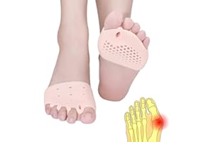 PNRSKTER Metatarsal Pads,Gel Toe Separator, Metatarsal Cushion New Material, (4 PCS Nude), Breathable & Soft Gel, Toe Spacers, Forefoot Pads, Great for Blisters, Diabetic Feet.