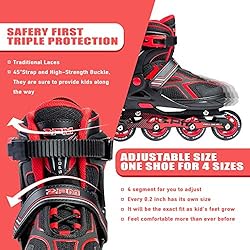 2PM SPORTS Torinx Red Black Boys Adjustable Inline