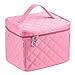 EN'DA professional Big Size Nylon Cosmetic Bags With Quality Zipper Single Layer Travel Makeup Bags For Women(Pink)