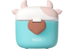NCVI Baby Formula Dispenser On The Go, Formula Container to Go, Formula Holder for Travel, Outdoor Picnic with Baby Infant, Portable Container for Milk Powder, Snacks, Candy, Fruits (Green)