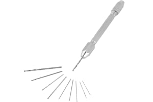 Tgoon Pin Vise Chuck, Mini Pin Vise Hand Drill Set General Tools 0. 5~3.2mm 0.5mm Brass Made for Jewelry Watch Repair Tool Ha