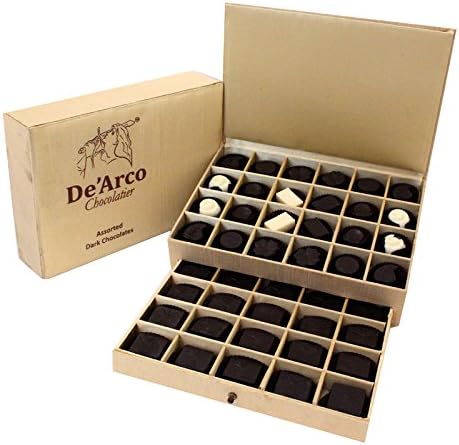 De'Arco Chocolatier Chocolate Gift Box, Dark Chocolates, Premium Chocolates, Luxury Premium Chocolates, 44 Pieces