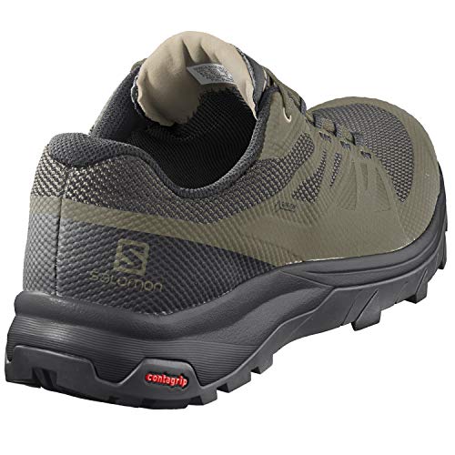Salomon Outline GoreTEX Hiking Shoes for Men, Burnt Olive/Black/Safari