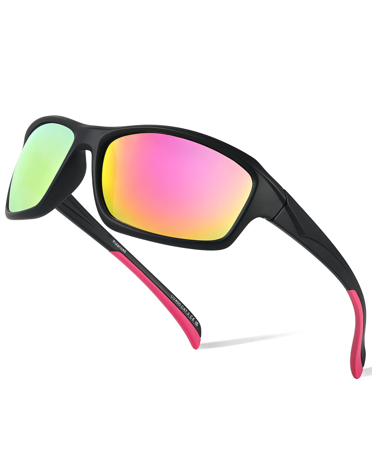 Myiaur Polarized Sports Sunglasses for Women UV Protection Mirrored Lens Sturdy Stylish Lightweight Wrap Around Shades M8165