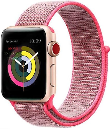 Tces Sport Wristbands Compatible for Apple Watch Band 38mm 42mm, Soft Lightweight Breathable Woven Nylon Sport Loop Replacement Strap Compatible for iWatch Apple Watch Series 3 2 1, Nike+, Edition