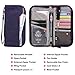 ZOPPEN Passport Holder Family Women/Men, Travel Wallet RFID Passport Wallet Travel Essentials Documents Organizer Zipper Case with Removable Wristlet Strap, Purple