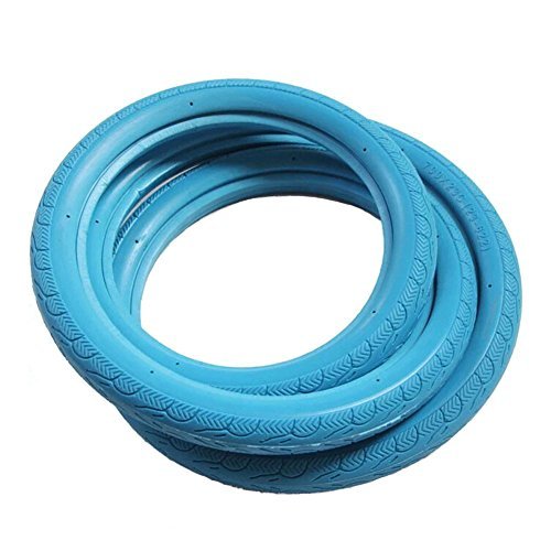 SENQI Fixed Gear Bicycle Solid Tires Road Bike Tires 700c x 23 (Blue