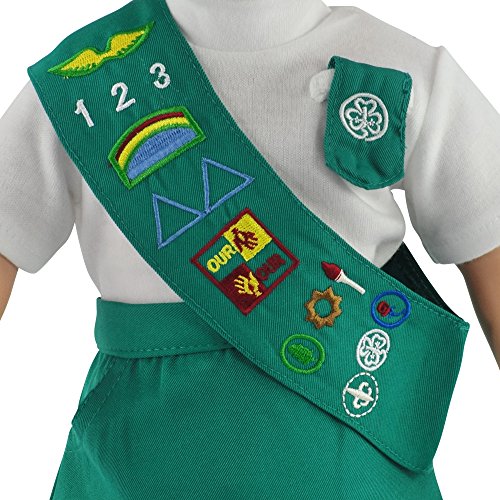 Doll Outfit Similar to Junior Girl Scout with SOCKS | 18 Inch Dolls Clothes Fits American Girl | Gift-boxed!
