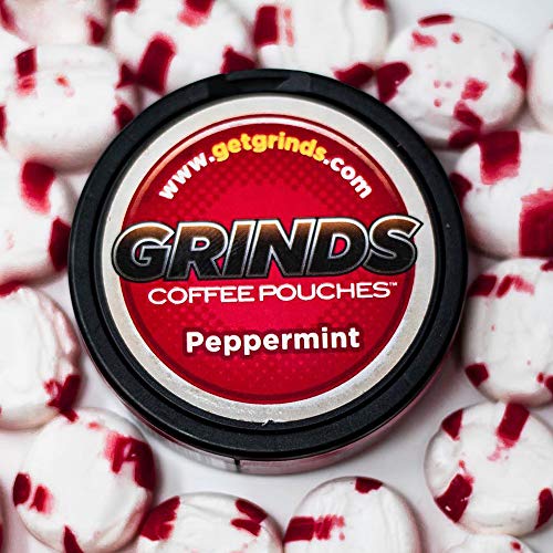 Grinds Coffee Pouches 3 Cans of Peppermint Tobacco Free, Nicotine