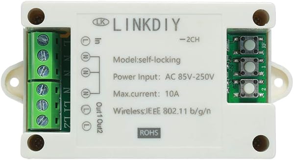 Leepesx eWeLink Smart WiFi Switch Mdulo Universal 2CH AC85 250V Switch Wireless Timer Phone App Control Remoto Compatible con Amazon Alexa Google Home Control de Voz para Smart Home