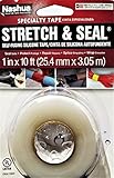 Nashua Stretch & Seal Self-Fusing Silicone Tape, 1 in. x 10 ft, Clear