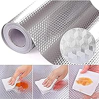 opOpb213IL Kitchen Backsplash Wallpaper Stickers, Kitchen Stickers Self Adhesive Kitchen Aluminum Foil Stickers Oil Proof Waterproof Kitchen Stove Sticker，Heat Resistant Washable Wallpaper