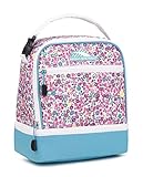 High Sierra Stacked Compartment Lunch Bag, Prairie Floral/Tropic Teal/White