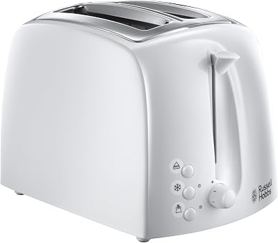 Russell Hobbs Textures 2 Slice Toaster 850W Extra Wide Slots 6 Browning