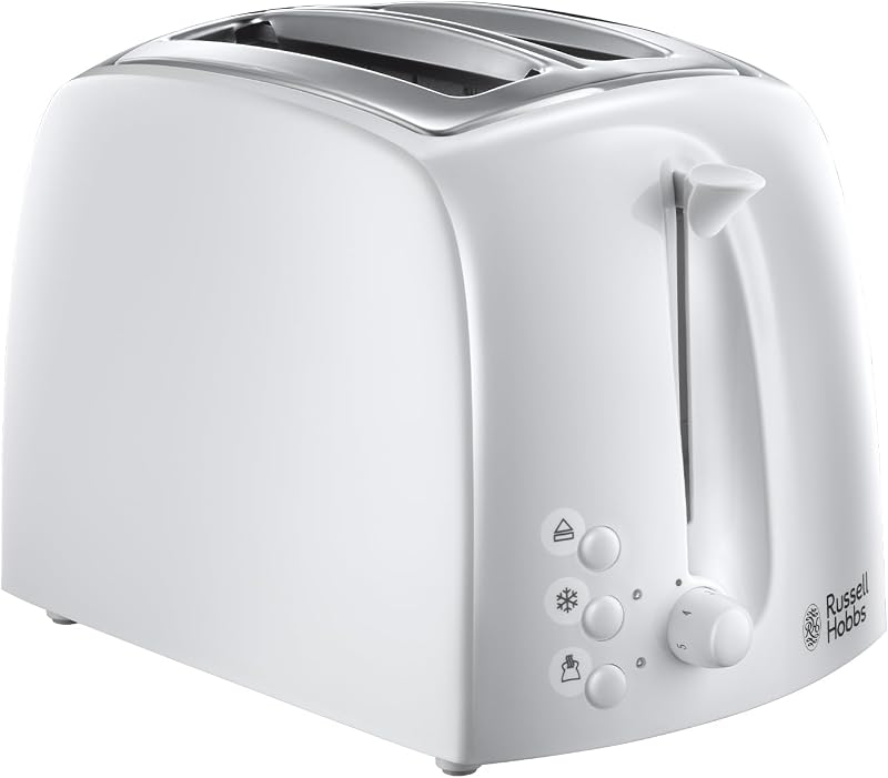 Russell Hobbs Textures 2 Slice Toaster 850W Extra Wide Slots 6 Browning