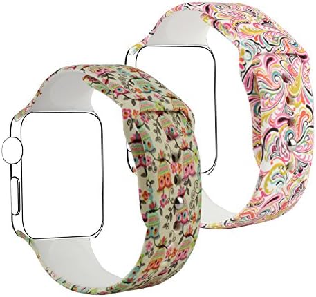 Blesihu Replacement Band for Apple Watch, Strap Bands for iwatch, Silicone Sport Style Wristband, Personalized Design, 16 Colors, Both 38mm and 42mm Models Available
