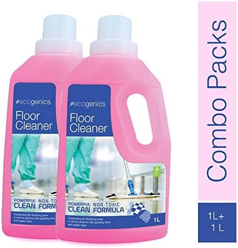 Ecogenics Disinfectant Floor Cleaner for Home, Office, Kitchen & Bathroom (1L + 1 L) - Pack of 2