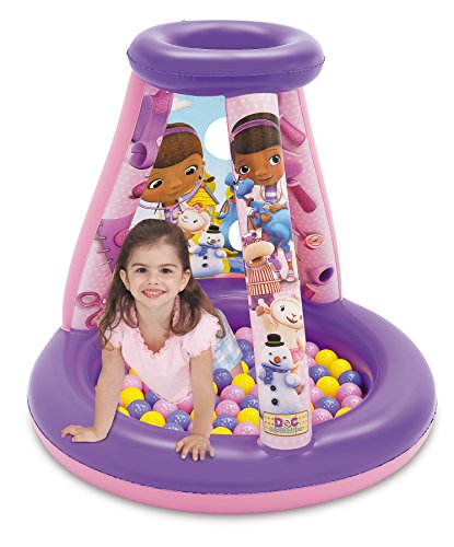Doc Mcstuffins Friendship is The Best Medicine Ball Pit, 1 Inflatable & 15 Sof-Flex Balls, Purple/Pink, 28"W x 28"D x 33"H