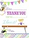 MyExpression.com 20 Olympic Gymnastics Girl Kids Fill-in Birthday Thank You Cards