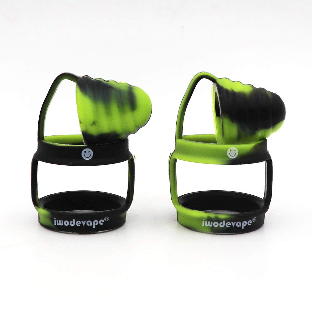 RUIYITECH E cigarette accessories Fat tank anti-skid rings vape bands 510 + 810 Drip Tip Covers vape rings 2 Pack (Black Green)