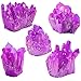 SUNYIK Purple Titanium Coated Crystal Cluster,Quartz Drusy Geode Gemstone Specimen Sphere Figurine(0.2-0.3lb)