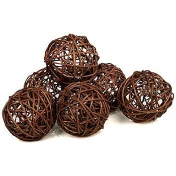 Amazon Com 2 Packages Decorative Spheres Of 6 Brown Twig