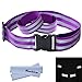 Techion Reflective Elastic Fabric Waist Belt Band with Buckle Clip and Ankle/Arm Bands (Pair) for Cycling / Biking / Walking / Jogging / Running Gear Vest and Outdoor Sports (Purple)