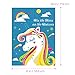 Pin The Horn On The Unicorn Party Game for Kids, Decor and Favors for Girl Birthday | Included Large Unicorn Poster (21