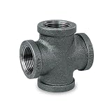 Everflow Supplies BMCR0034 Black Malleable Cross Fitting, 3/4"