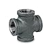 3/4 Inch Black Malleable Iron Cross Fitting, 3/4
