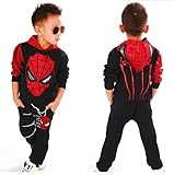 Hoodie and Pants Superhero Set (4-5 Years, Black Spiderman 2)